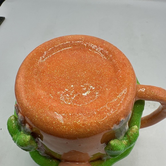 Girl Gnome Mug, Metal & Epoxy,Unbranded Orange And Green. - Picture 7 of 9